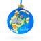 India Landmarks and Symbols Glass Ball Christmas Ornament 4 Inches